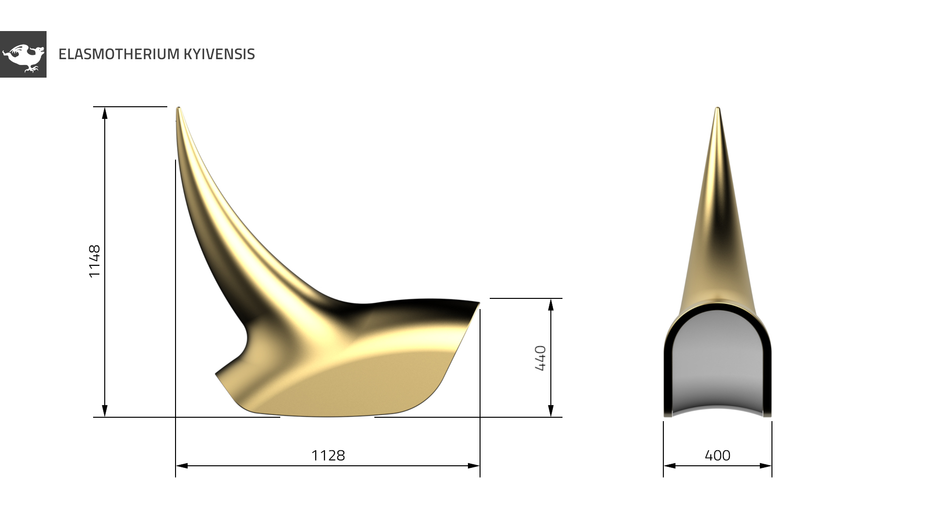 Elasmotheriumkyivensis: Dimensions